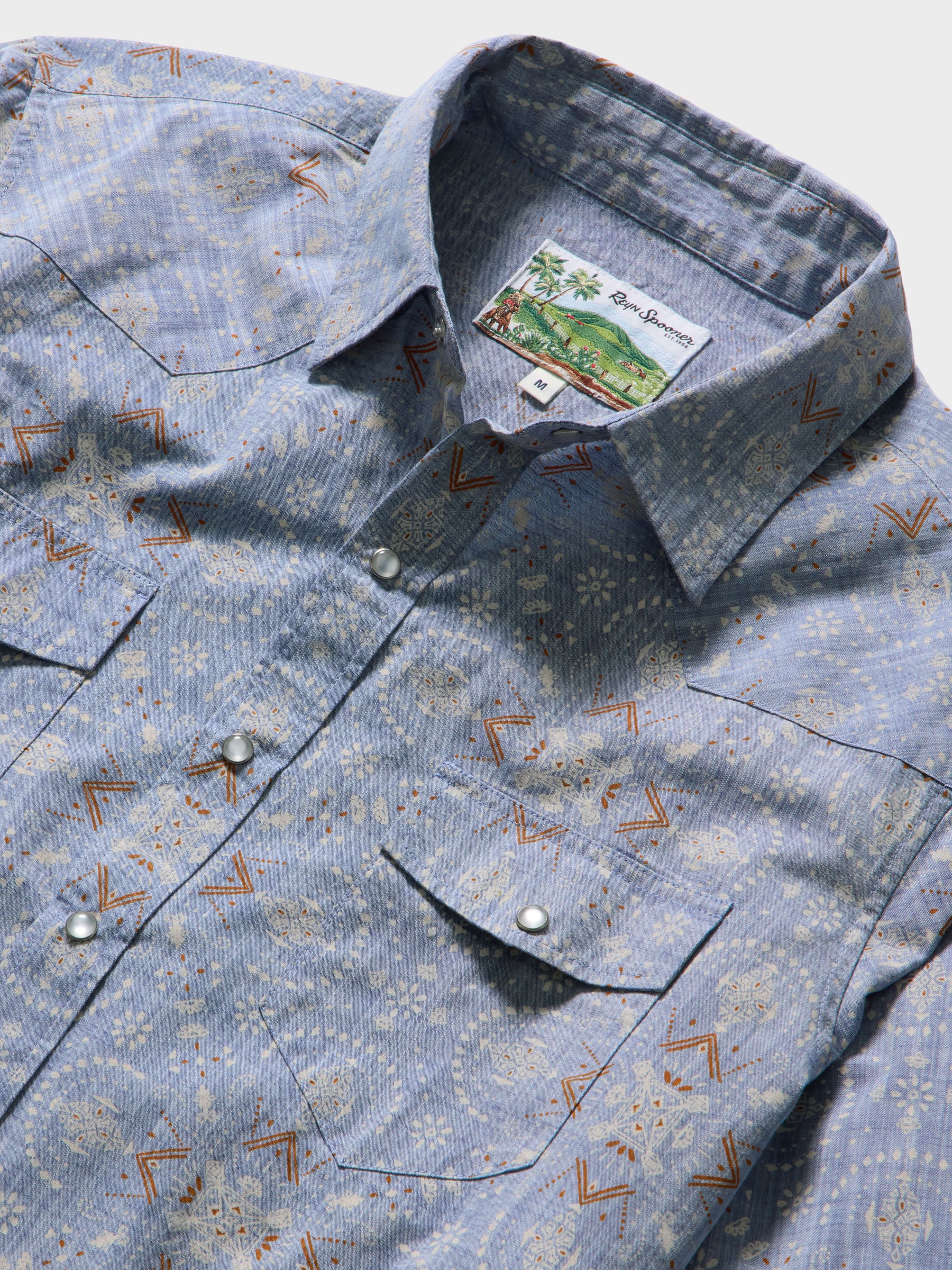 Reyn Spooner WANDERLUST BANDANA LONG SLEEVE in BLUE
