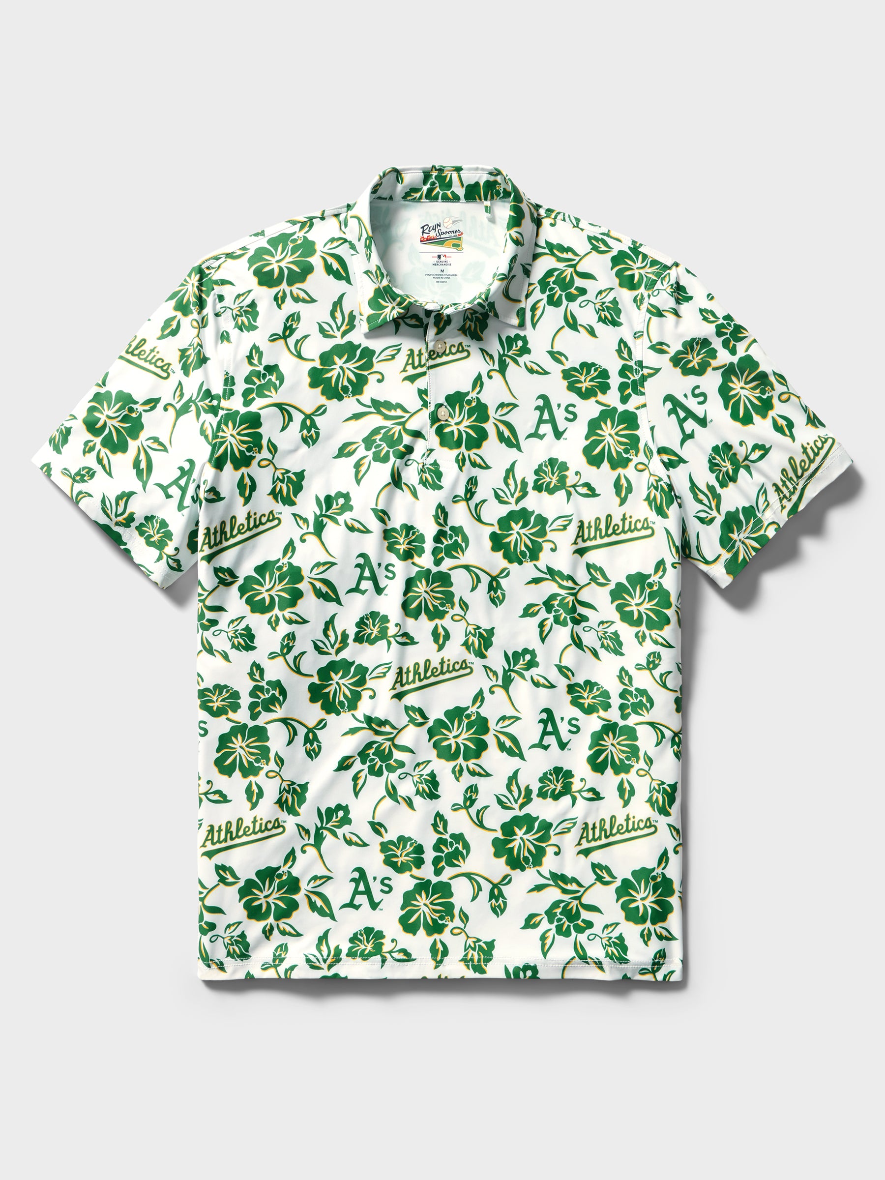 Reyn Spooner MLB® ATHLETICS GAME DAY PERFORMANCE POLO in WHITE