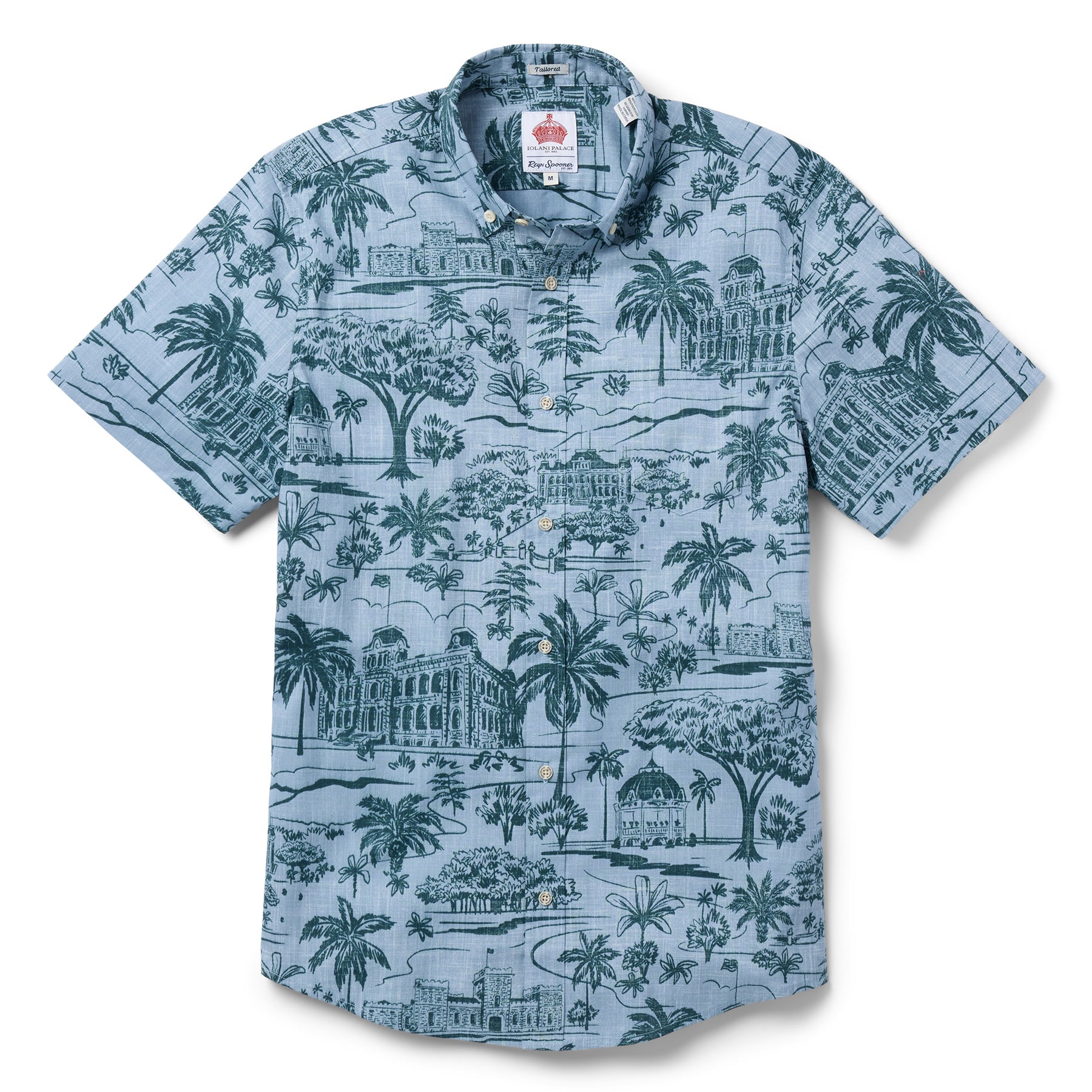 Reyn Spooner IOLANI PALACE TAILORED in DUSTY BLUE