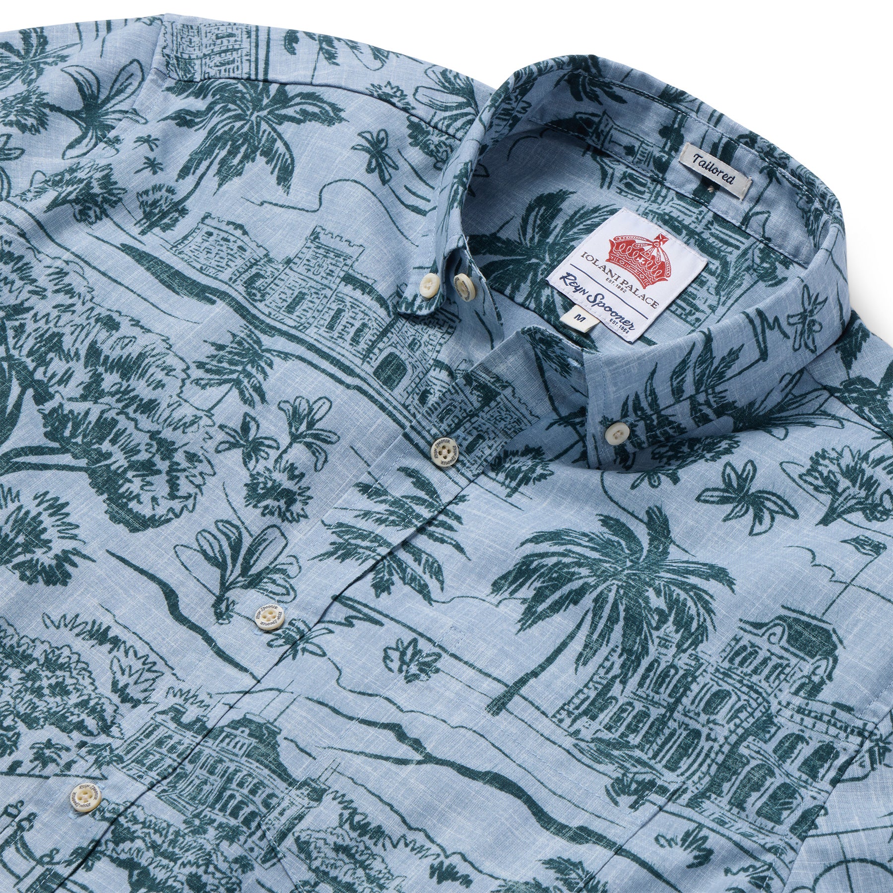 Reyn Spooner IOLANI PALACE TAILORED in DUSTY BLUE