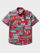 Reyn Spooner UNIVERSITY OF SOUTHERN CALIFORNIA SCENIC PERFORMANCE ALOHA SHIRT in CARDINAL