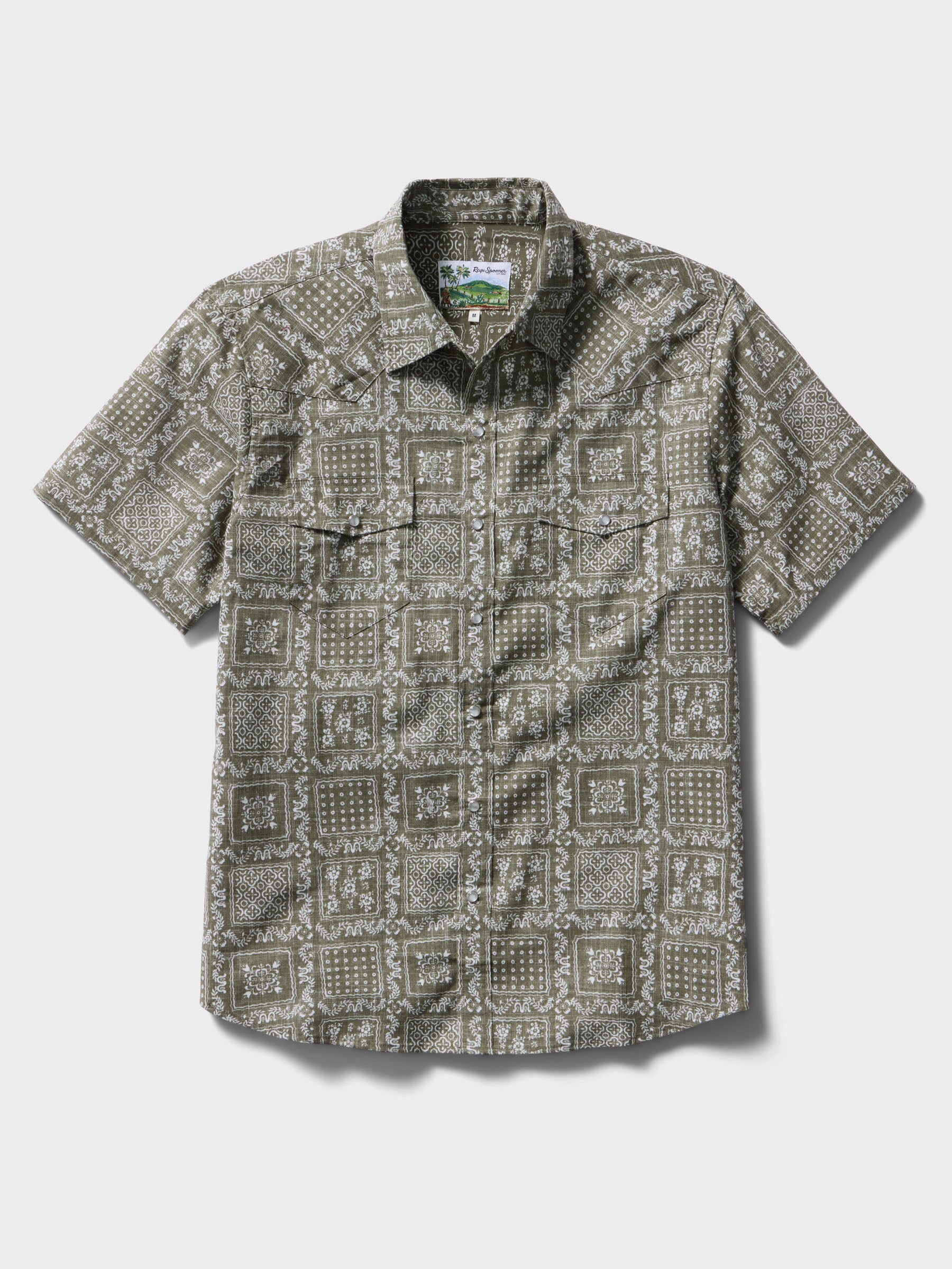 Reyn Spooner ORIGINAL LAHAINA BUTTON FRONT in DUSTY OLIVE