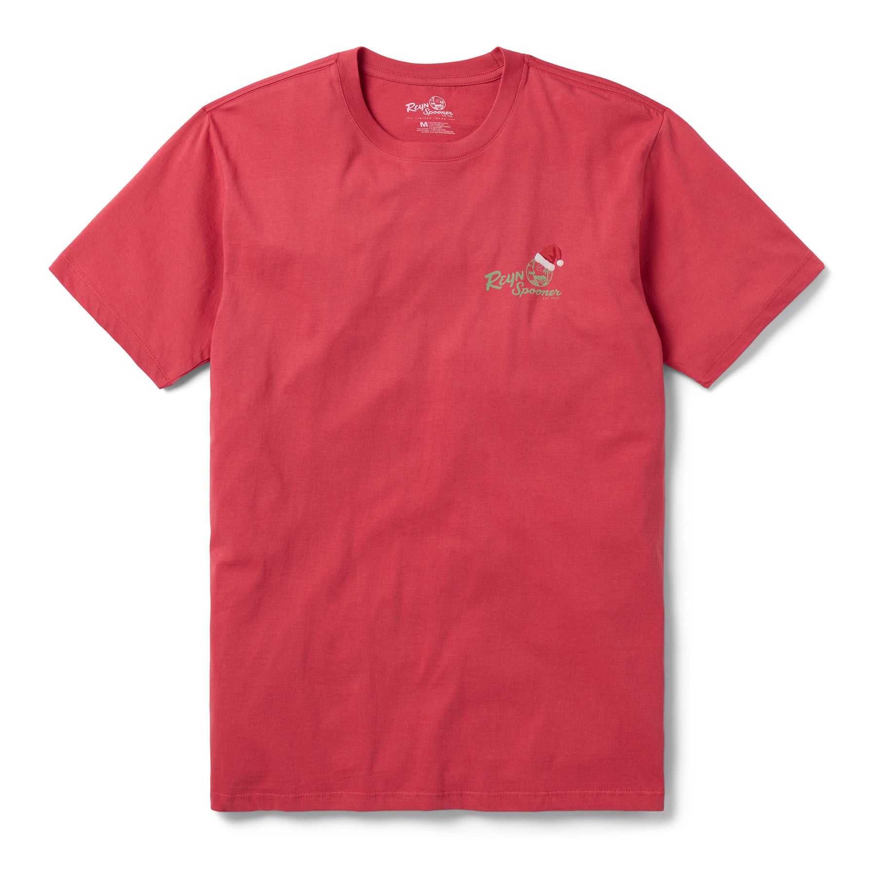 Reyn Spooner SANTA IN HAWAI'I GRAPHIC TEE in RED