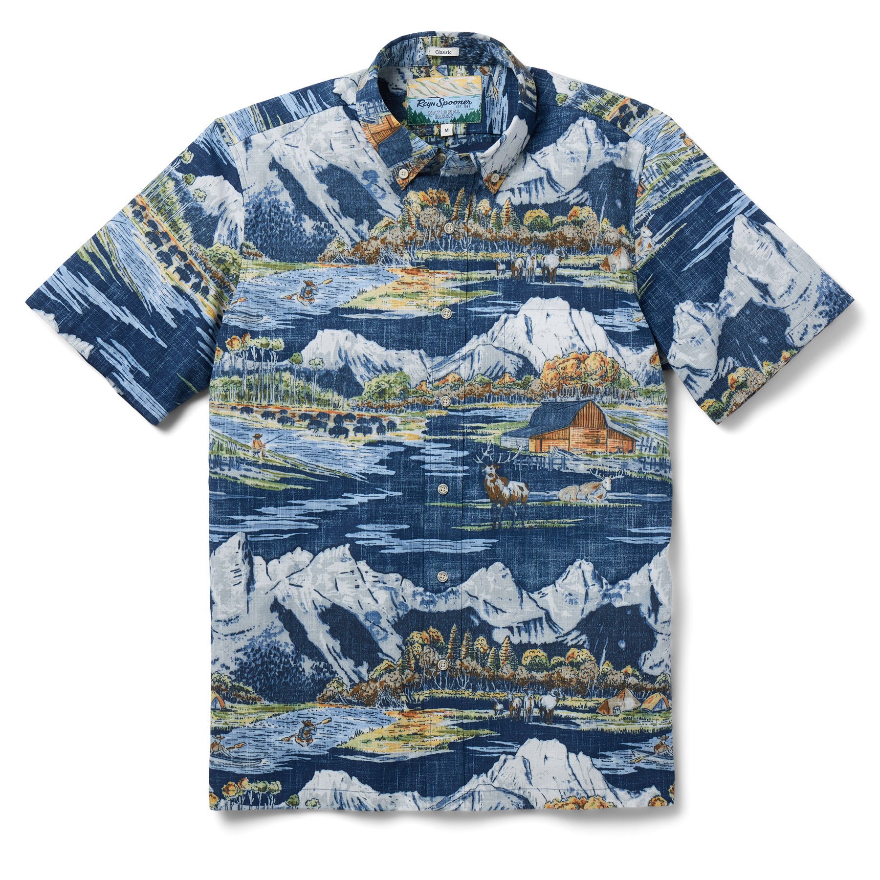 GRAND TETON NATIONAL PARK MEN'S ALOHA SHIRT | Reyn Spooner