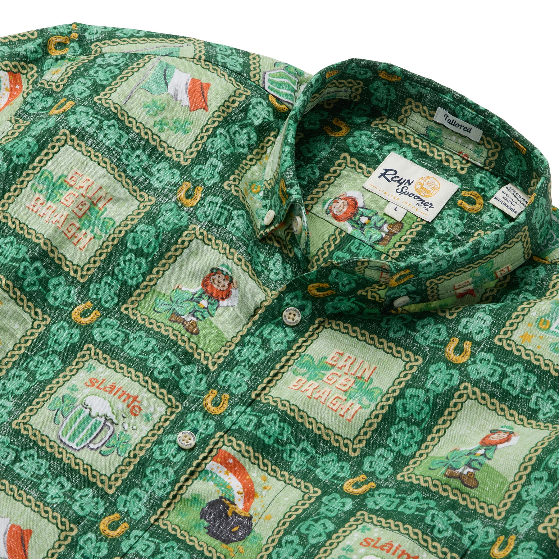 Reyn Spooner ST. PATRICK'S DAY TAILORED in GREEN CLOVER