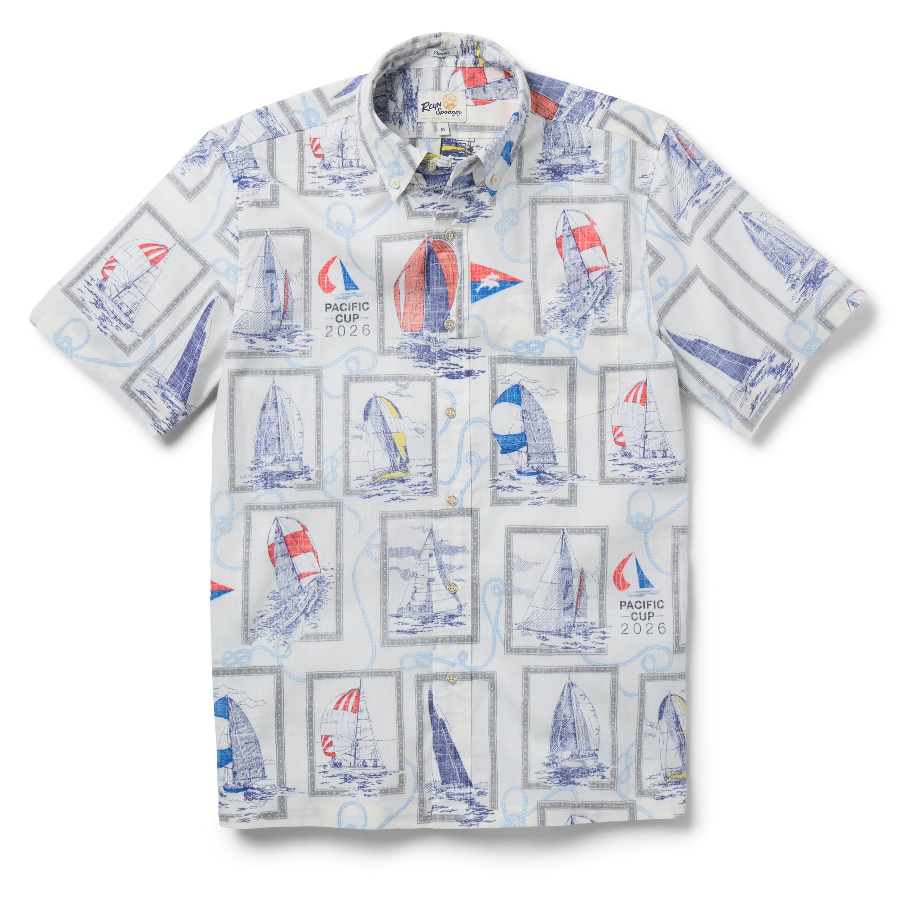 Reyn Spooner PACIFIC CUP 2026 BUTTON FRONT in IVORY