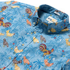 Reyn Spooner KAUAI ALARM CLUCK BUTTON FRONT in DUSTY BLUE