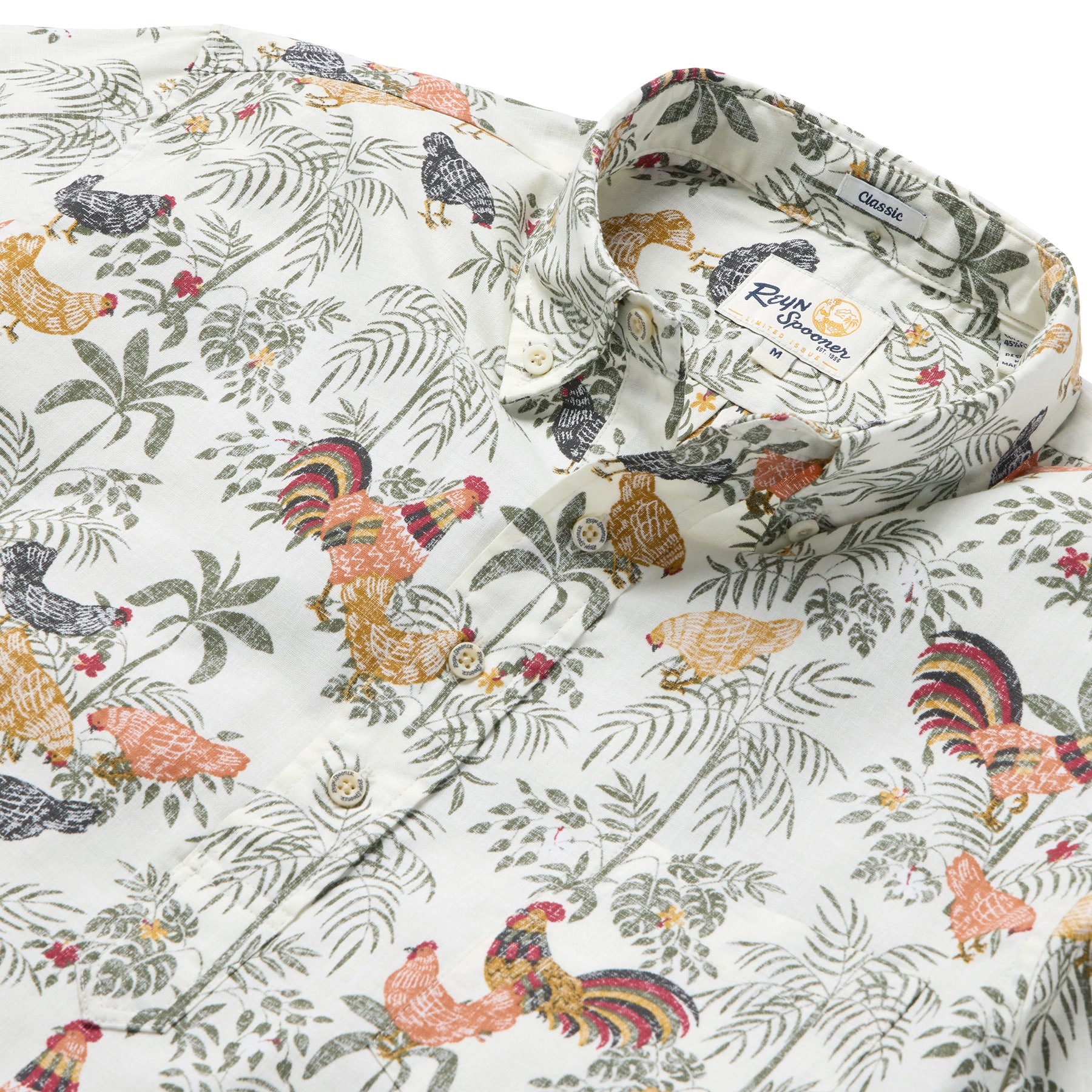 Reyn Spooner KAUAI ALARM CLUCK PULLOVER in WHITE