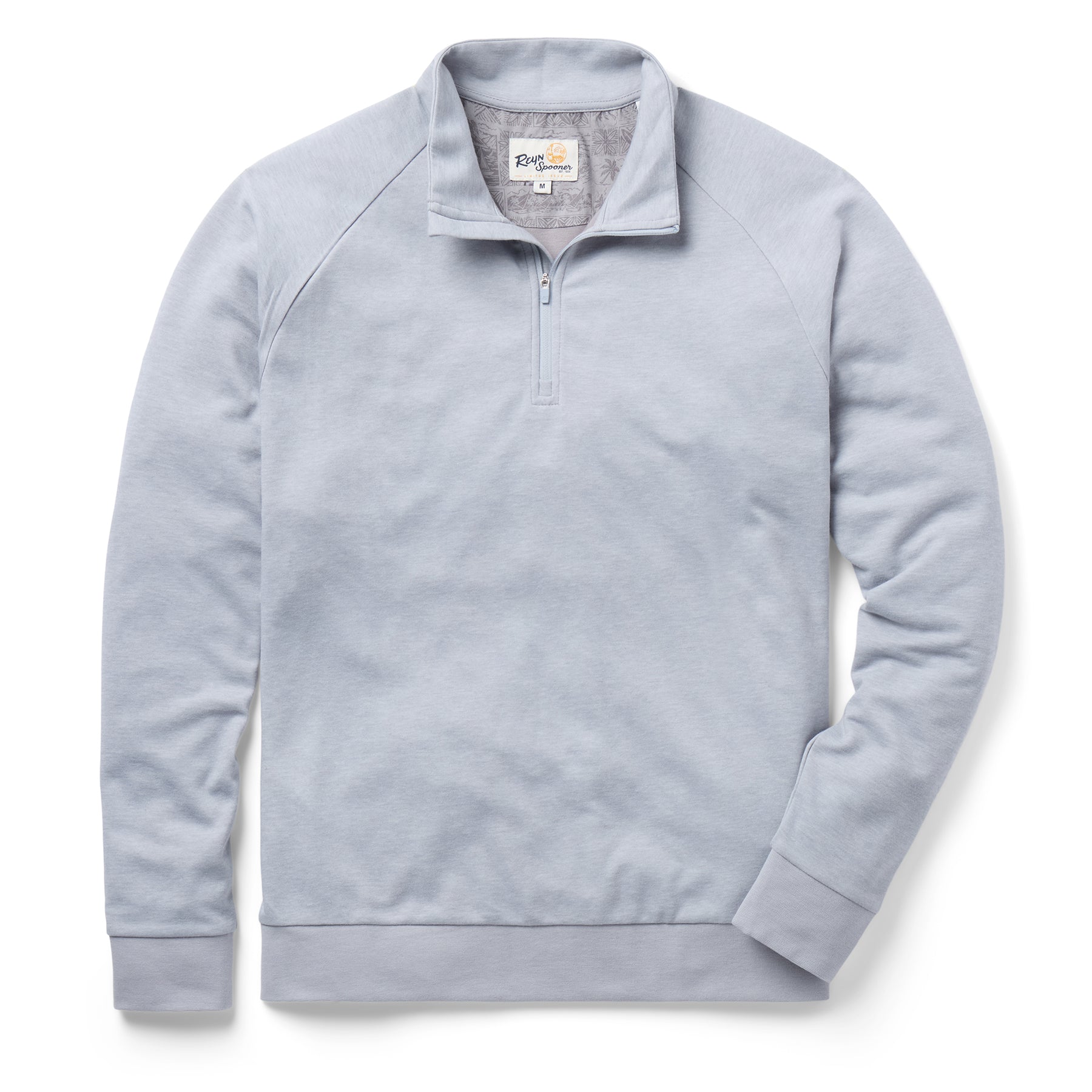 Reyn Spooner HEATHERED JERSEY QUARTER ZIP PULLOVER in HEATHERED GREY