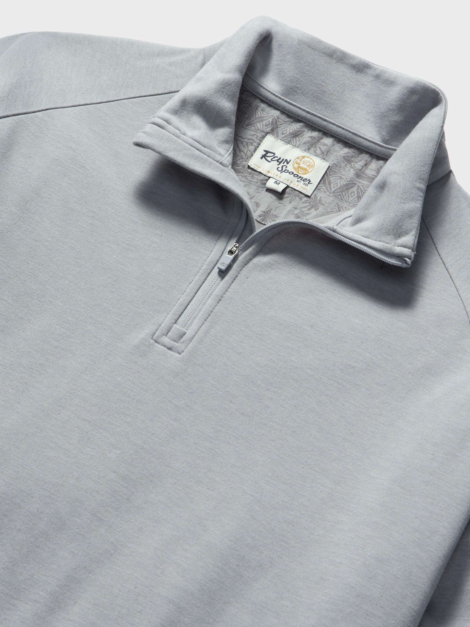 Reyn Spooner HEATHERED JERSEY QUARTER ZIP in GREY
