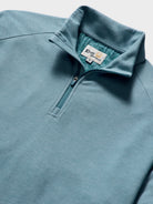 Reyn Spooner HEATHERED JERSEY QUARTER ZIP in MID BLUE