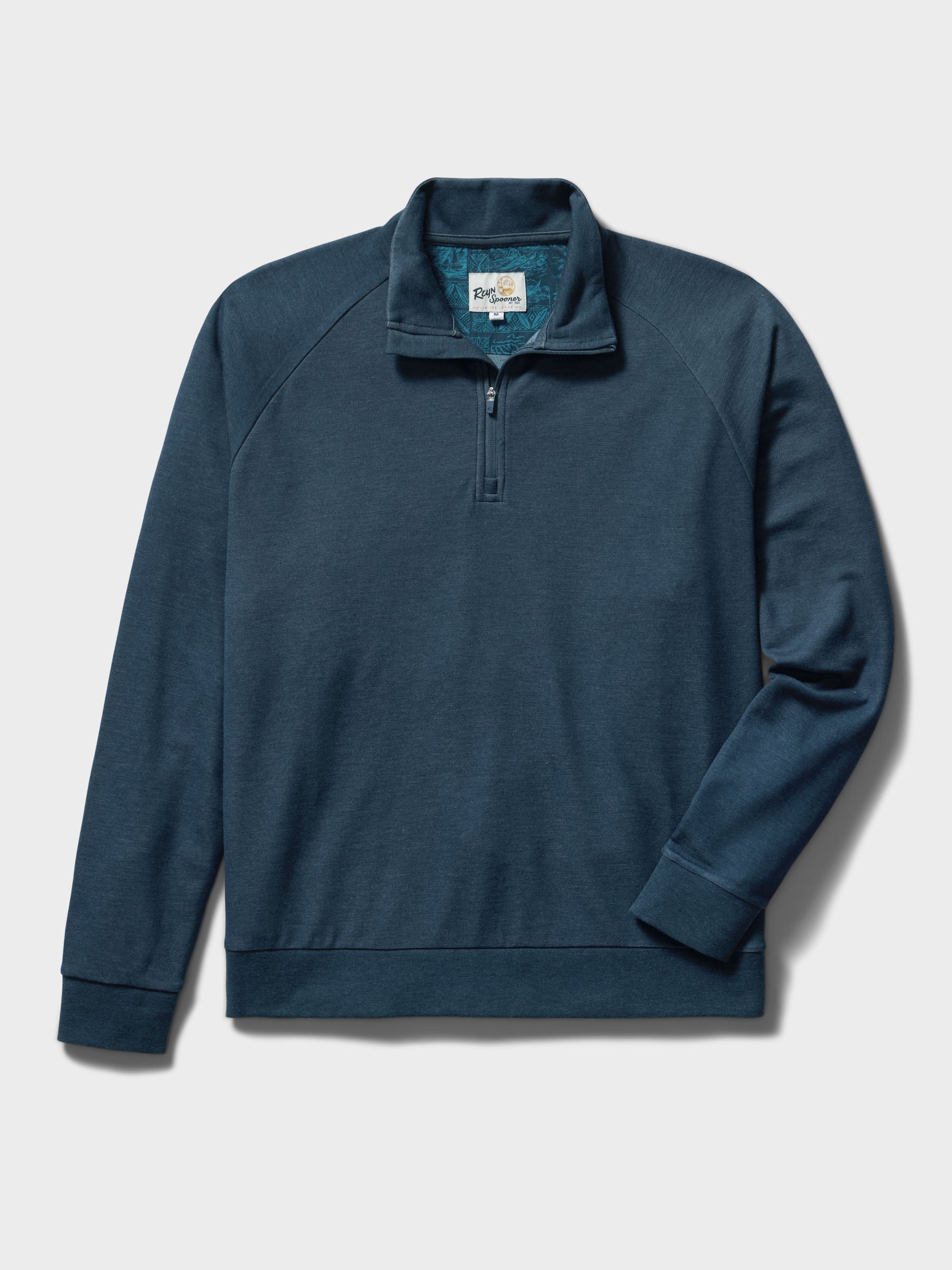 MEN'S HEATHERED JERSEY QUARTER ZIP PULLOVER | Reyn Spooner