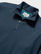 Reyn Spooner HEATHERED JERSEY QUARTER ZIP in NAVY
