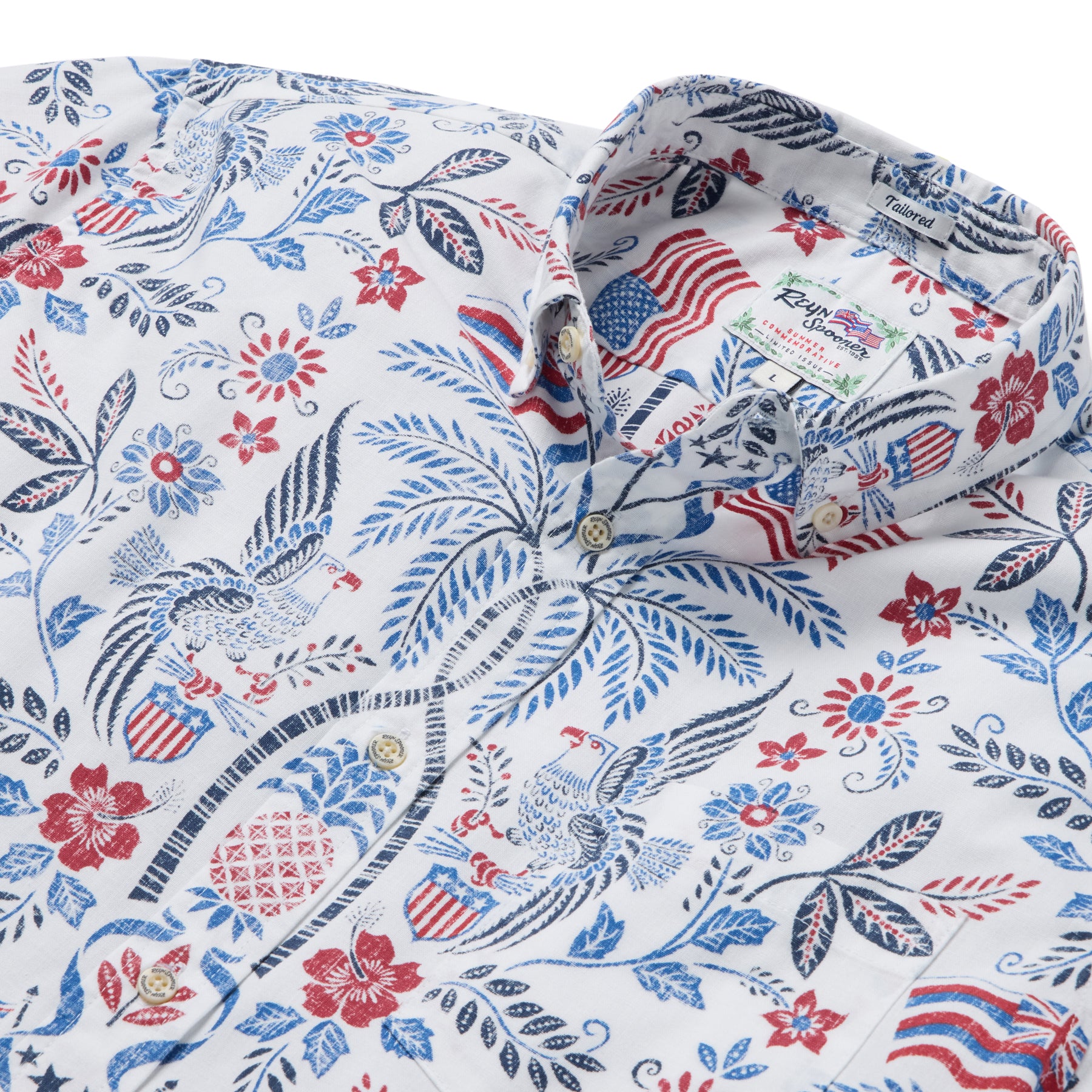 Reyn Spooner SUMMER COMMEMORATIVE 2026 TAILORED in WHITE