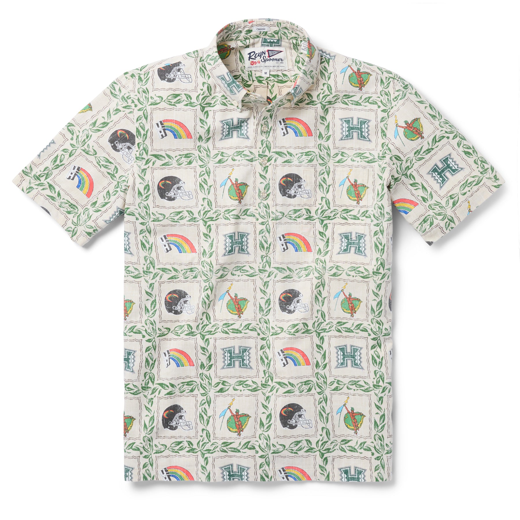 Reyn Spooner UNIVERSITY OF HAWAI'I VINTAGE PULLOVER in NATURAL