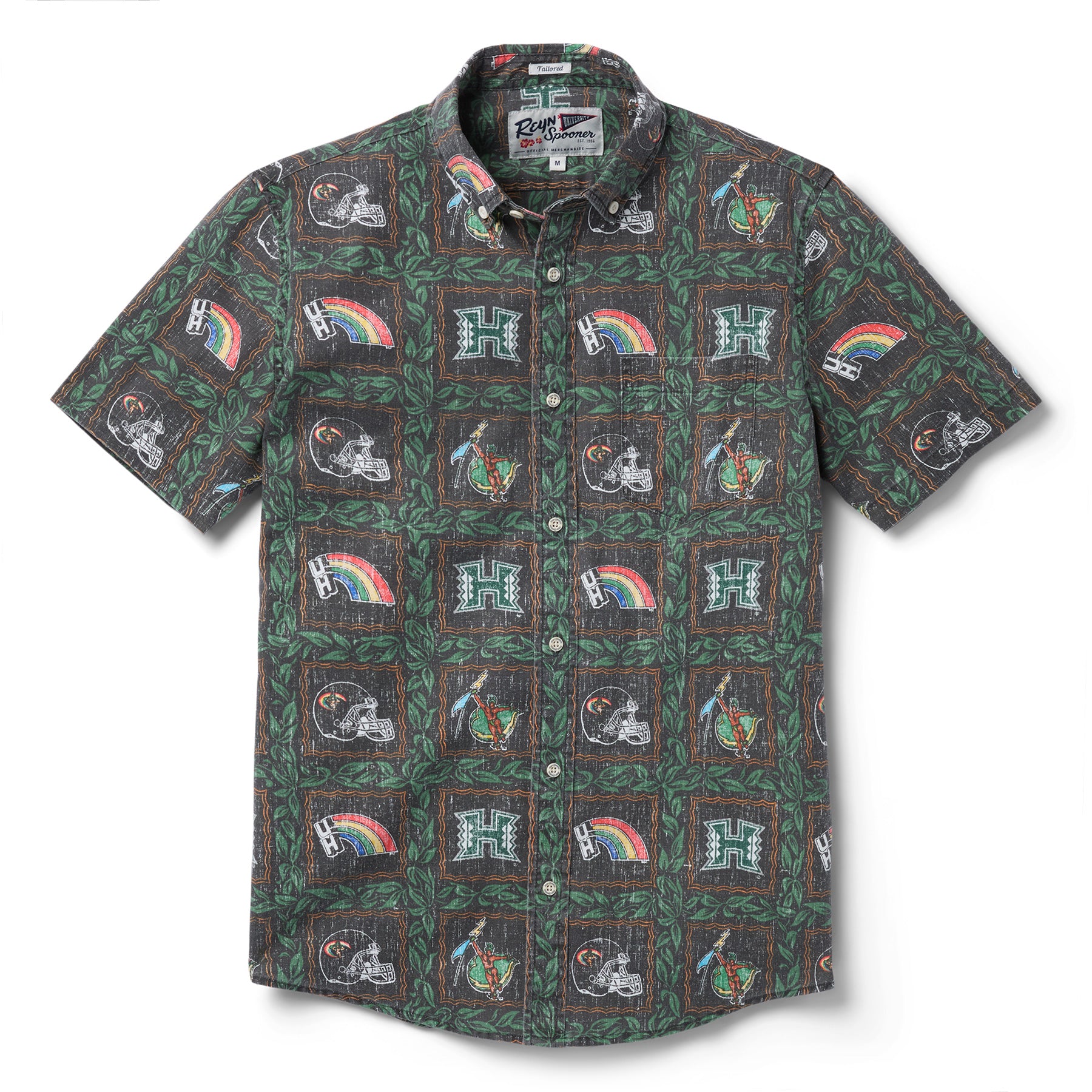 Reyn Spooner UNIVERSITY OF HAWAI'I VINTAGE TAILORED in BLACK