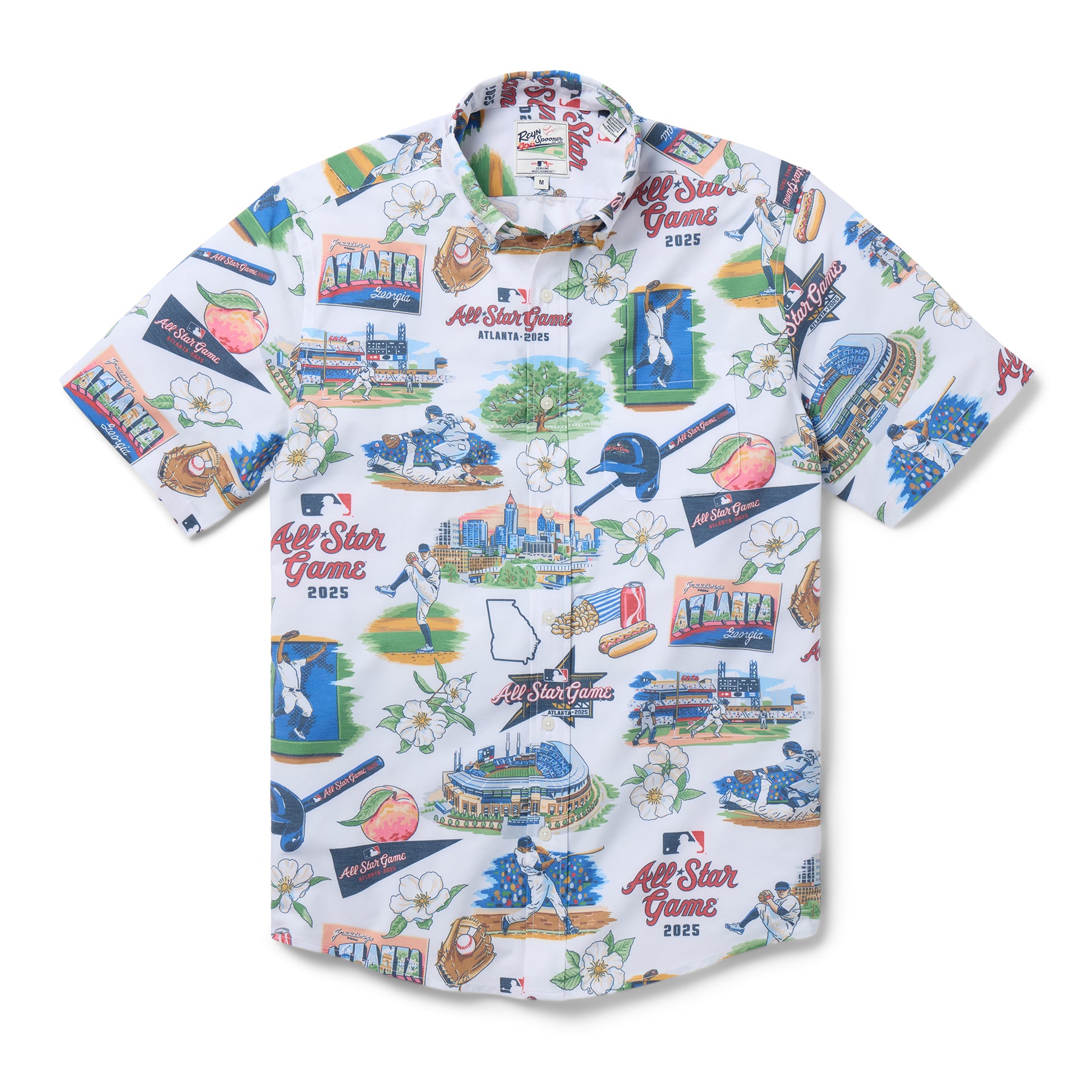 Reyn Spooner MLB® ALL STAR GAME 2025 PERFORMANCE BUTTON FRONT in WHITE
