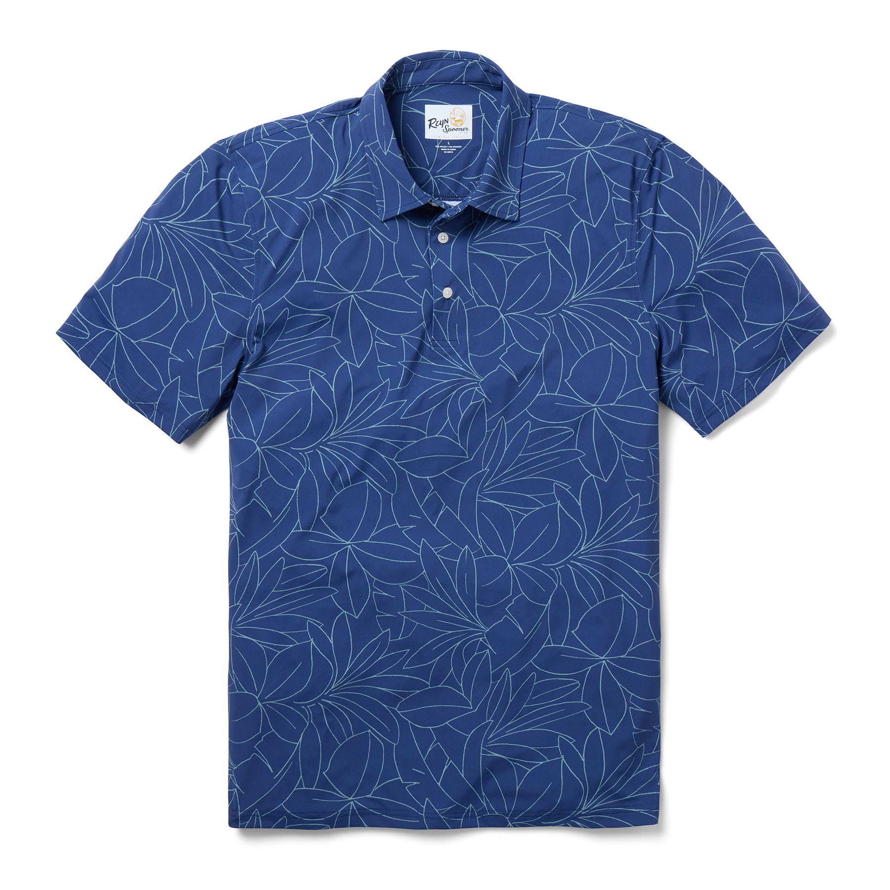 Reyn Spooner BOTANIC BLISS PERFORMANCE POLO in NAVY