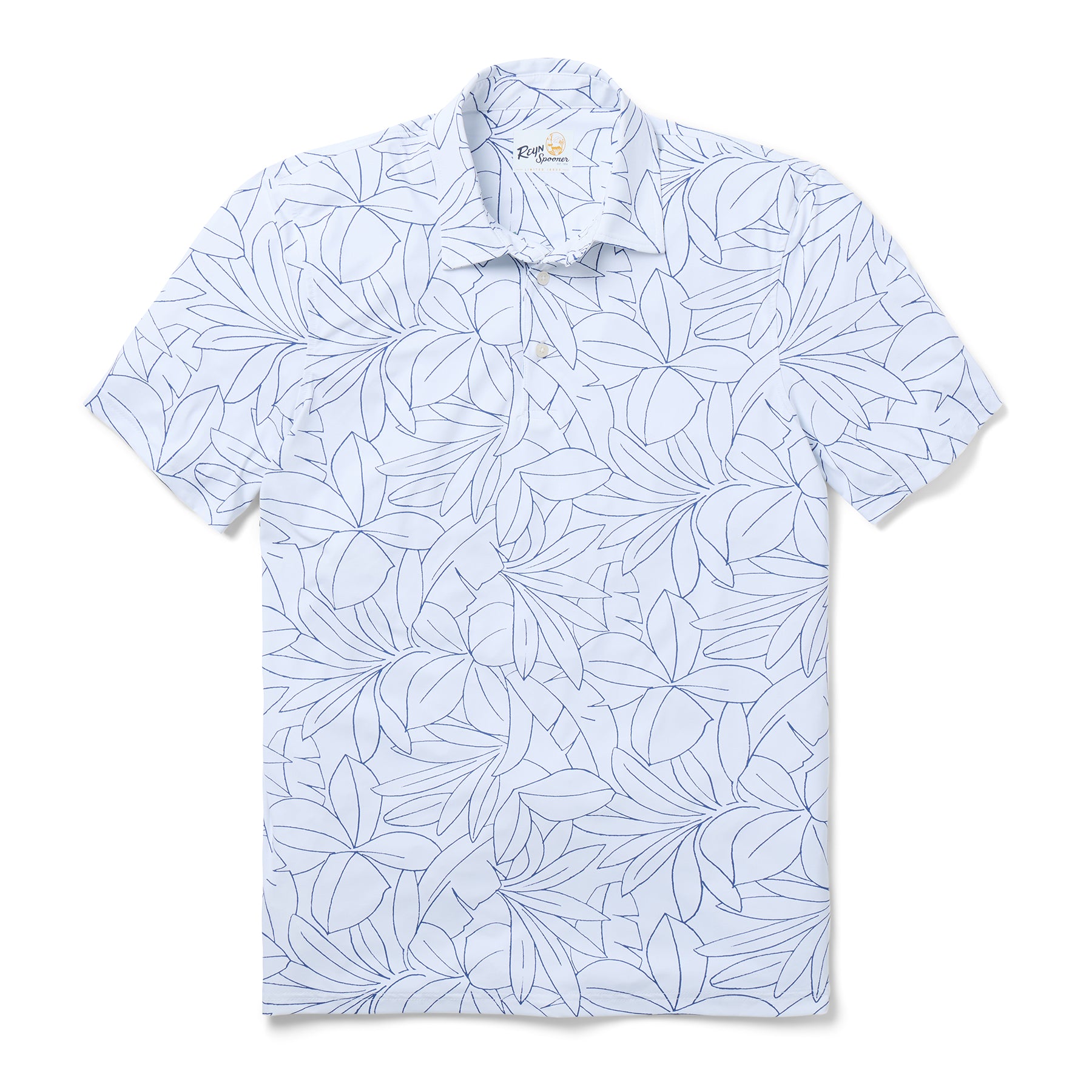 Reyn Spooner BOTANIC BLISS PERFORMANCE POLO in WHITE