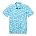 Reyn Spooner MONSTERA SWIRL PERFORMANCE POLO in AQUA