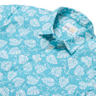 Reyn Spooner MONSTERA SWIRL PERFORMANCE POLO in AQUA
