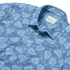 Reyn Spooner MONSTERA SWIRL PERFORMANCE POLO in BLUE HORIZON