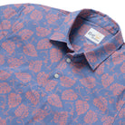 Reyn Spooner MONSTERA SWIRL PERFORMANCE POLO in MOONLIGHT BLUE