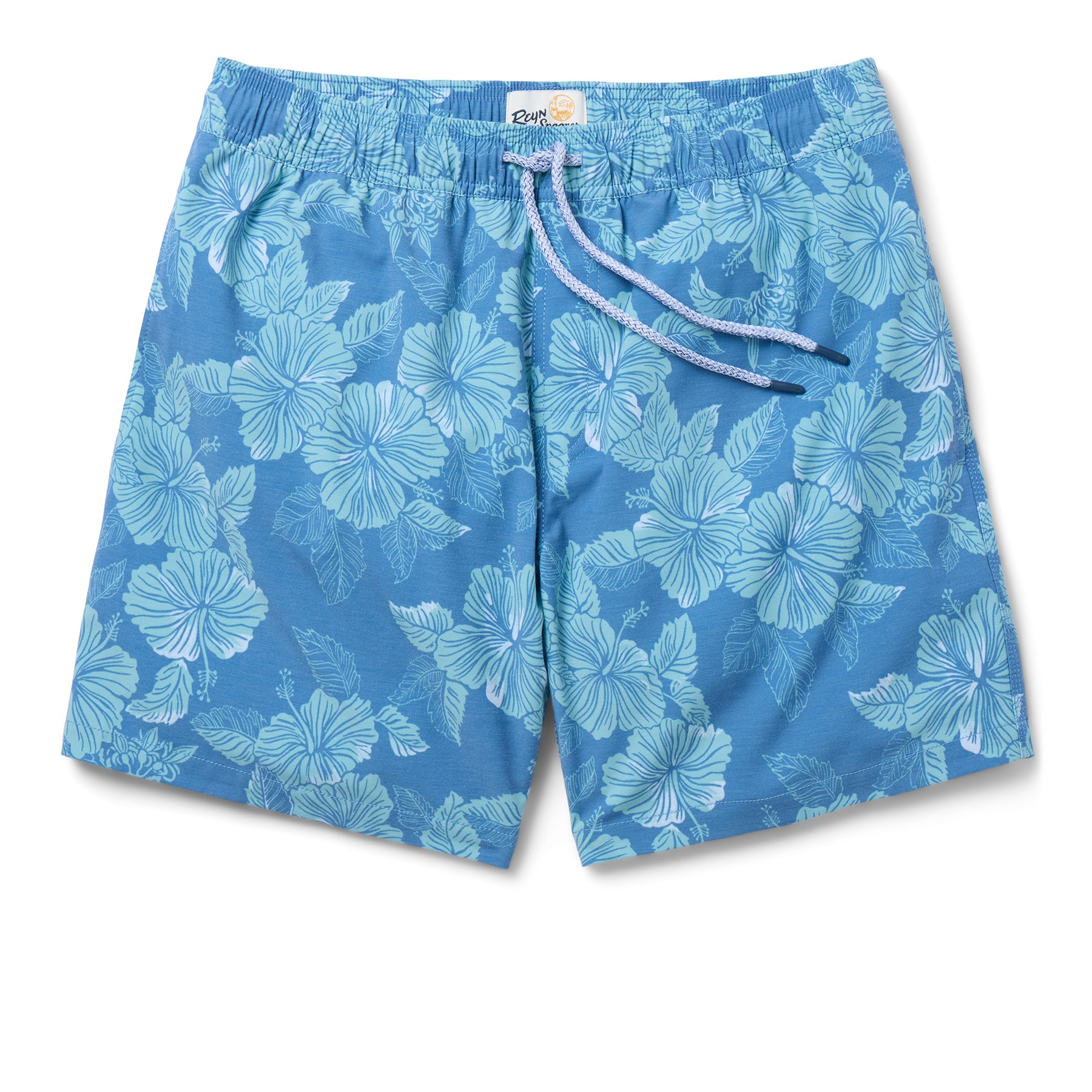 Reyn Spooner ALOHA BISCUS ECO SWIM SHORTS in BLUE HORIZON