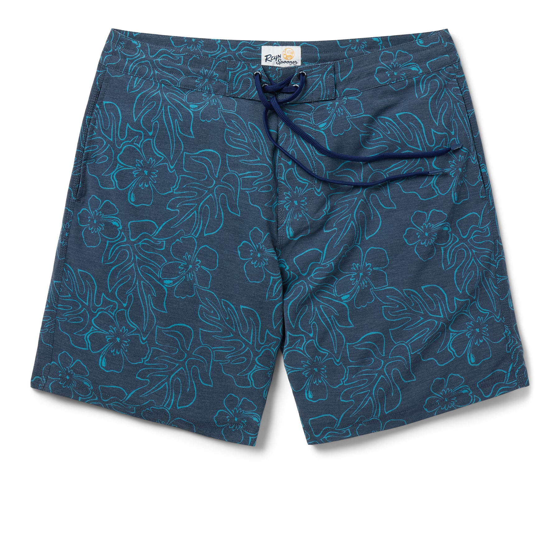 Reyn Spooner MONSTERA INK ECO BOARD SHORTS in BLACK