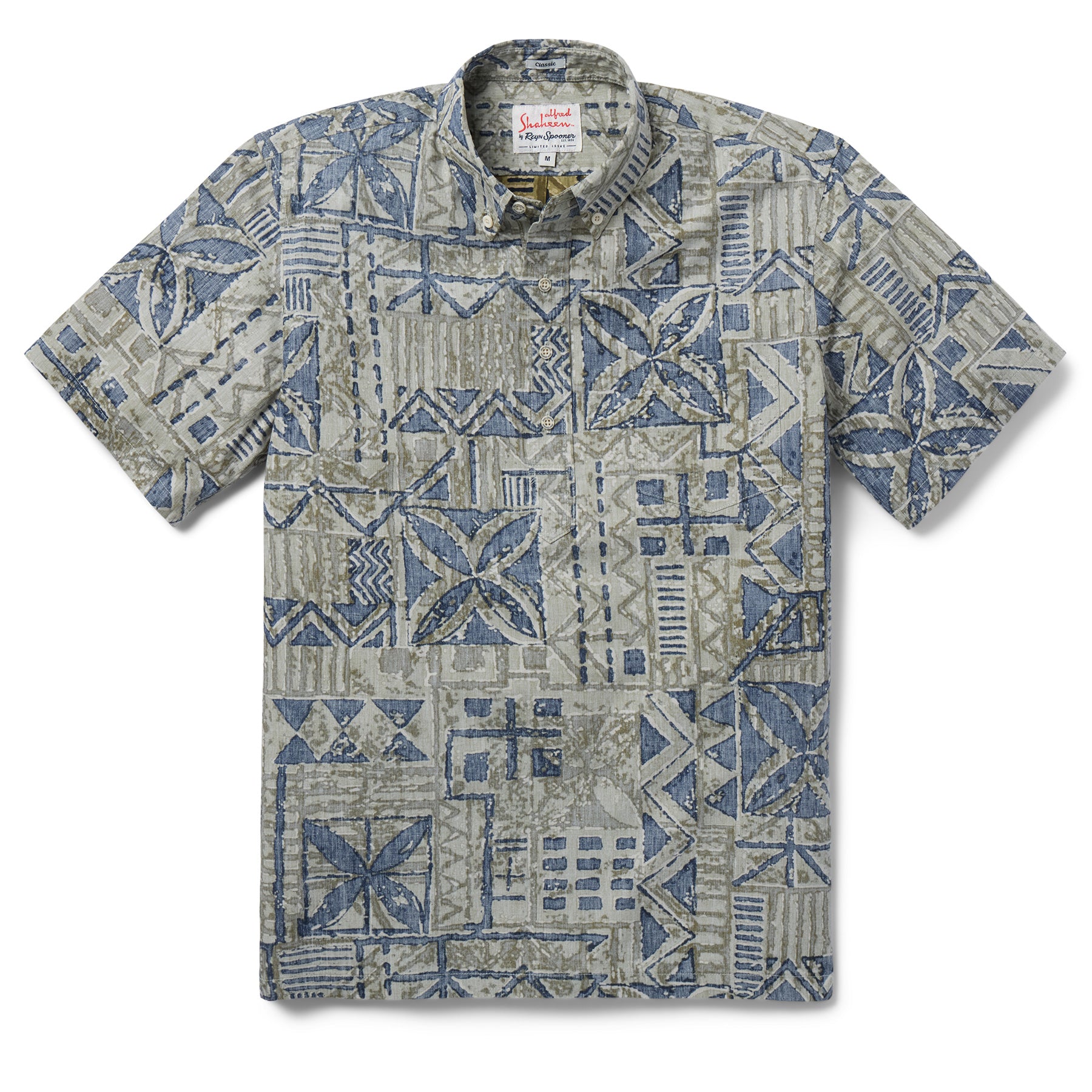 Reyn Spooner HAWAIIAN TAPA PULLOVER in OLIVE