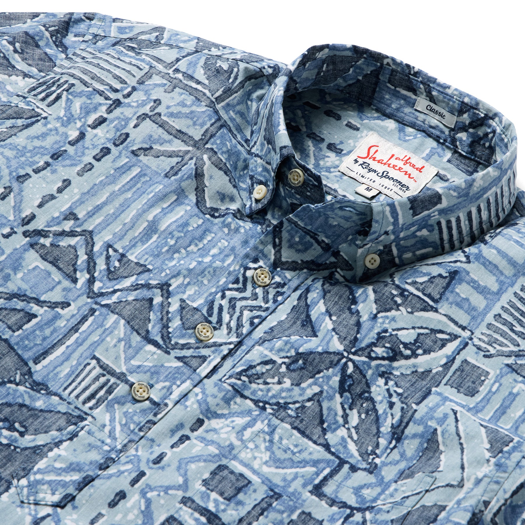 Reyn Spooner HAWAIIAN TAPA PULLOVER in TIDAL FOAM