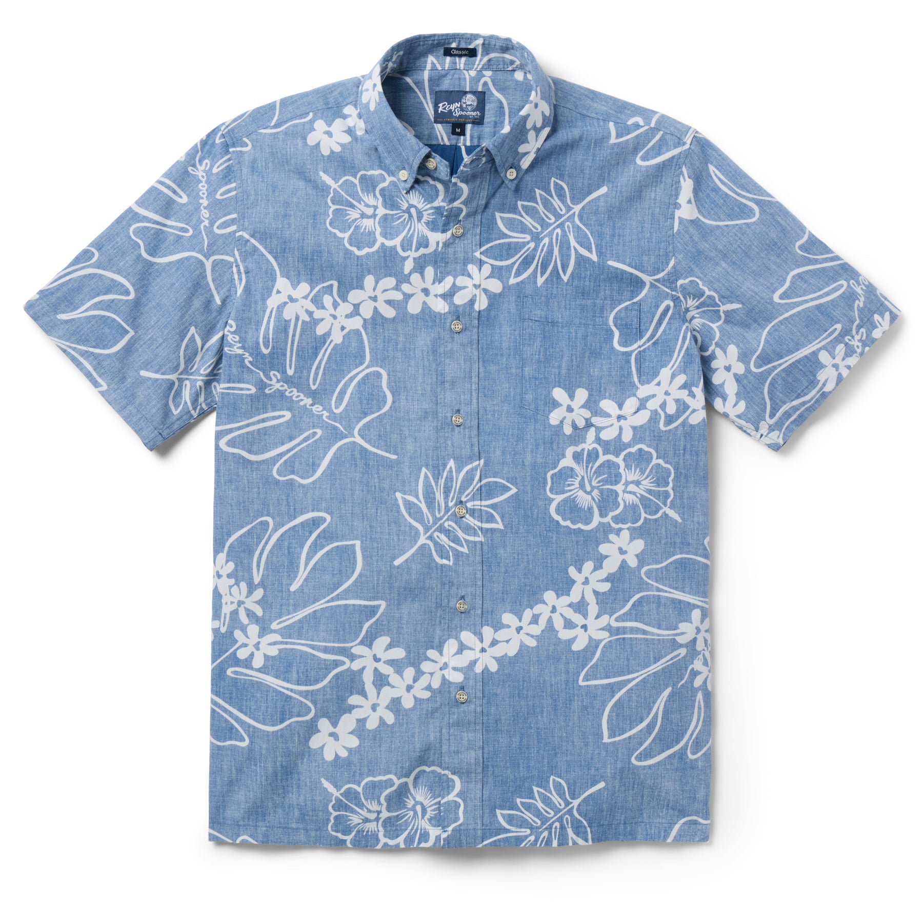 Reyn Spooner OLD SCHOOL REYN'S BUTTON FRONT in MOONLIGHT BLUE