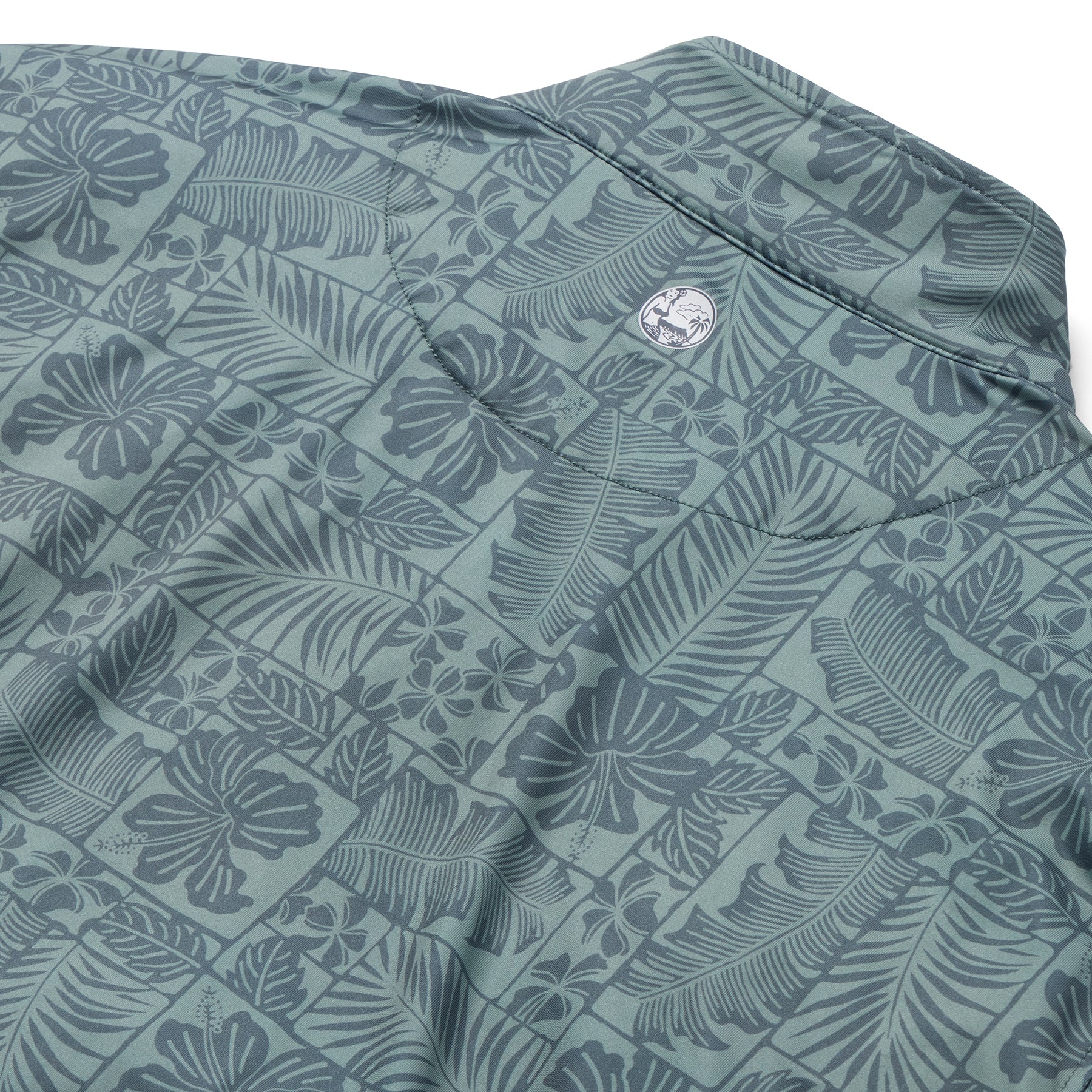 Reyn Spooner FLORAL FRAMES PERFORMANCE QUARTER ZIP in OLIVE