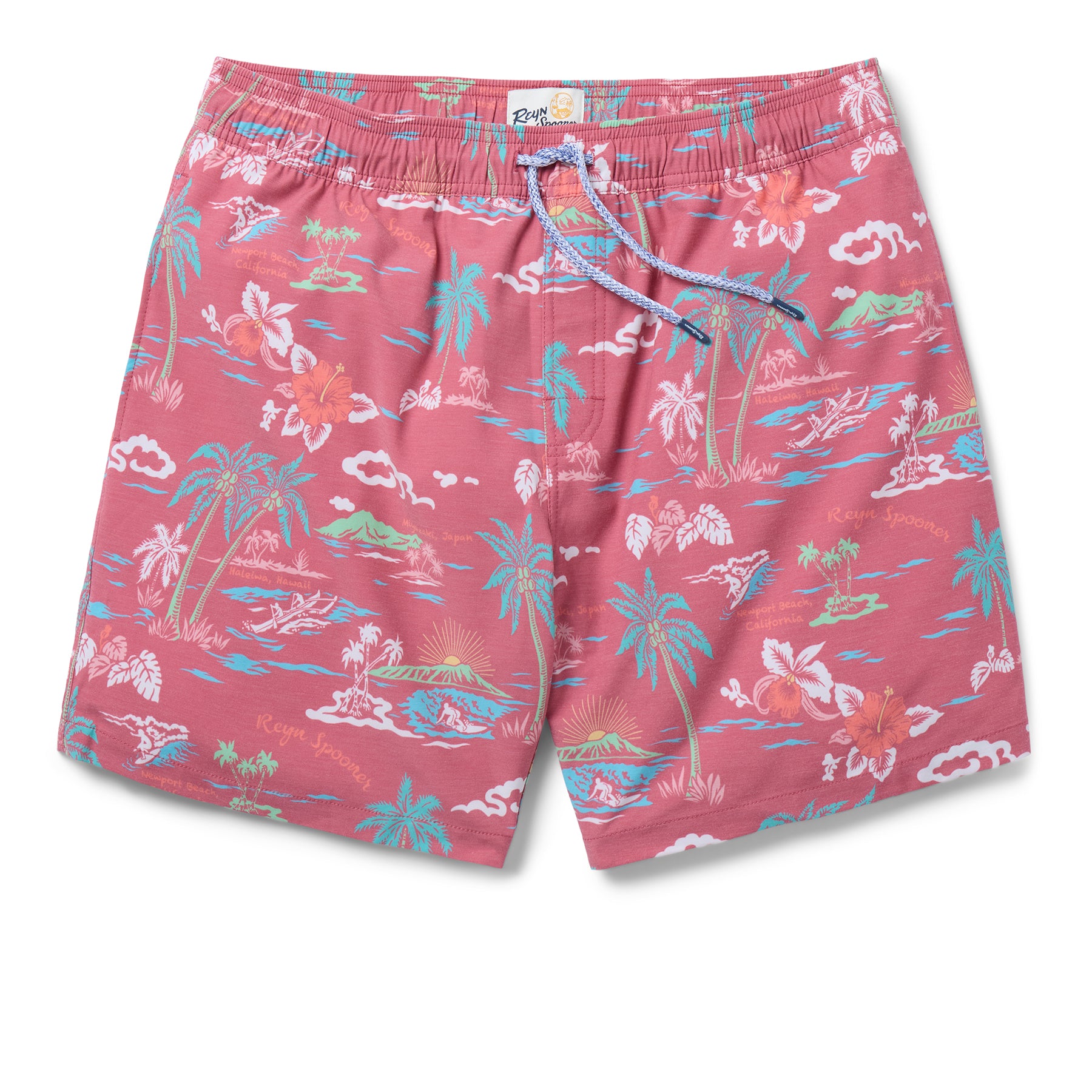 Reyn Spooner MY PRIVATE ISLE ECO SWIM SHORTS in RED