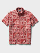 Reyn Spooner NEWPORT SAILOR BUTTON FRONT in RED