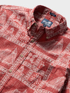 Reyn Spooner NEWPORT SAILOR BUTTON FRONT in RED