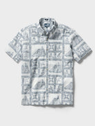 Reyn Spooner NEWPORT SAILOR BUTTON FRONT in WHITE