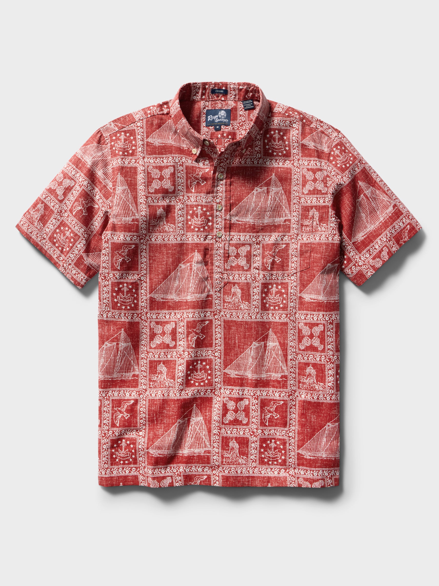 Reyn Spooner NEWPORT SAILOR PULLOVER in RED