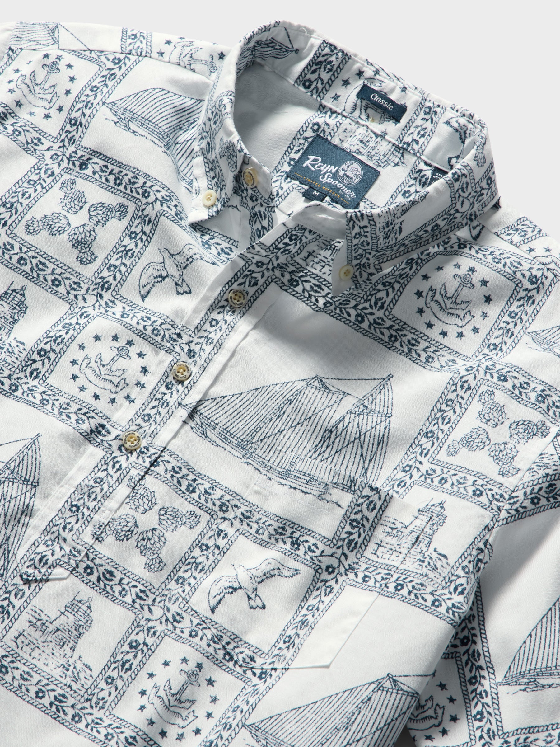 Reyn Spooner NEWPORT SAILOR PULLOVER in WHITE