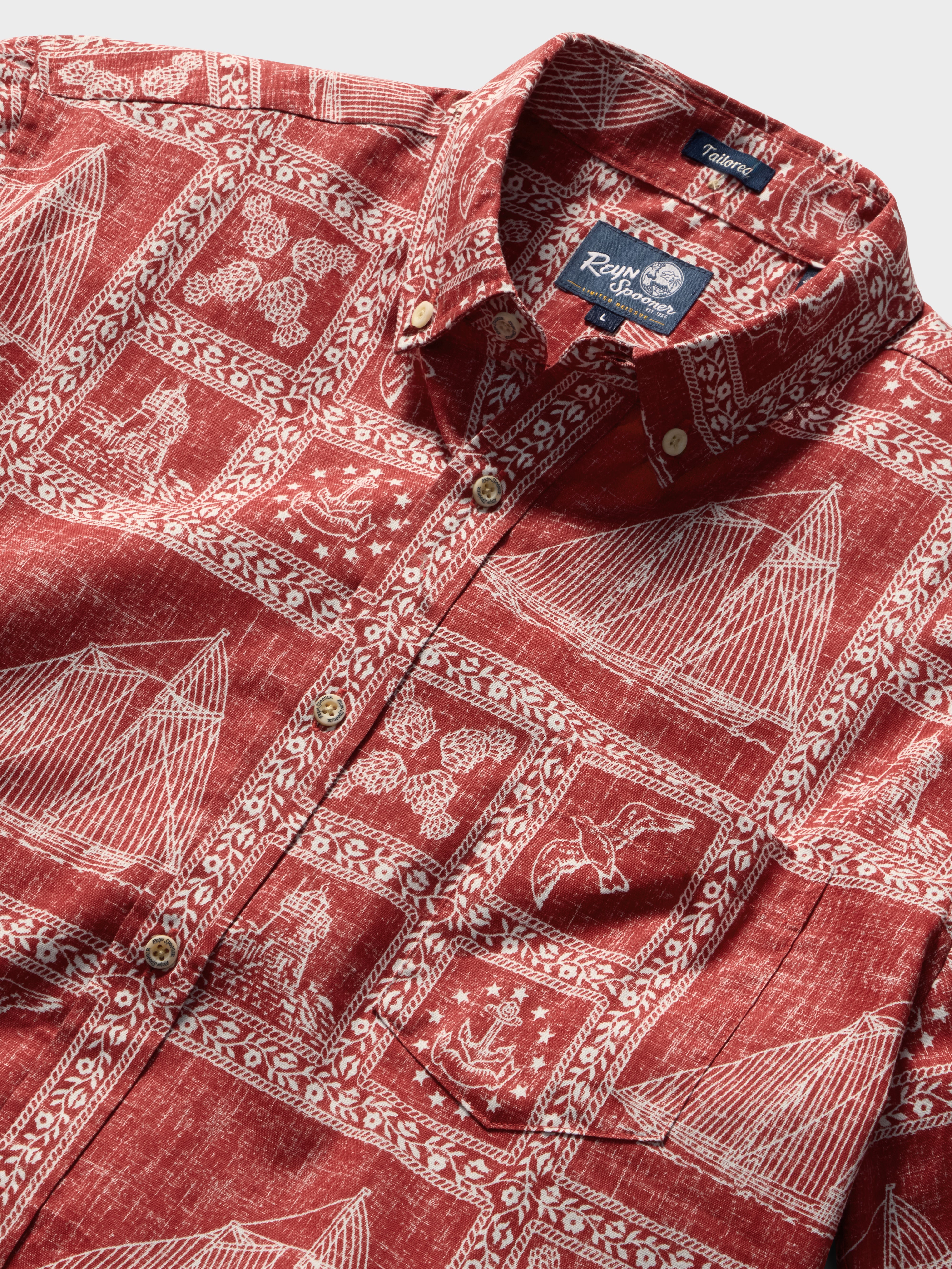 Reyn Spooner NEWPORT SAILOR TAILORED in RED