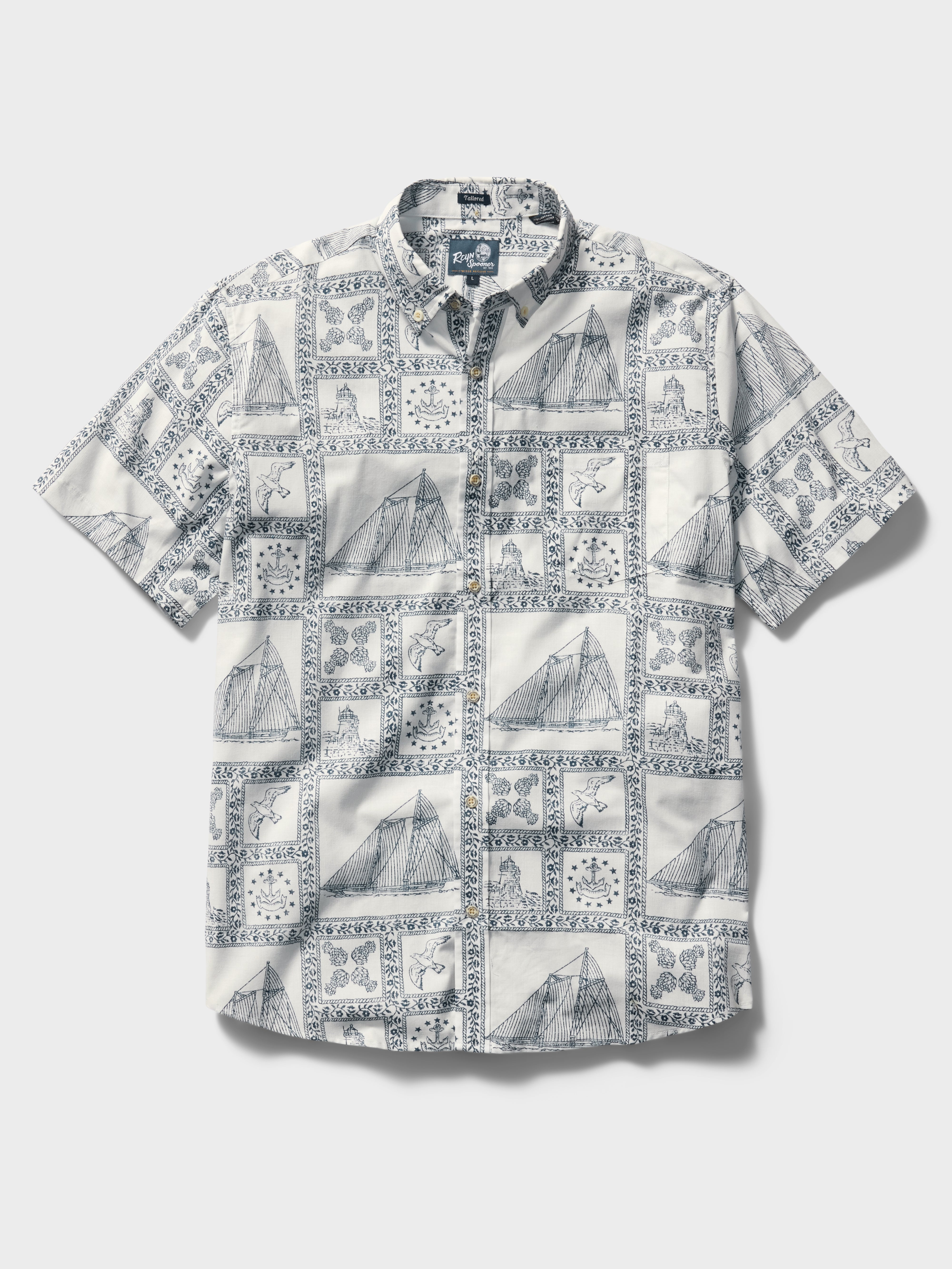 Reyn Spooner NEWPORT SAILOR TAILORED in WHITE