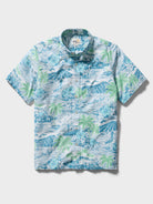 Reyn Spooner PARADISE FOUND BUTTON FRONT in ADRIATIC BLUE