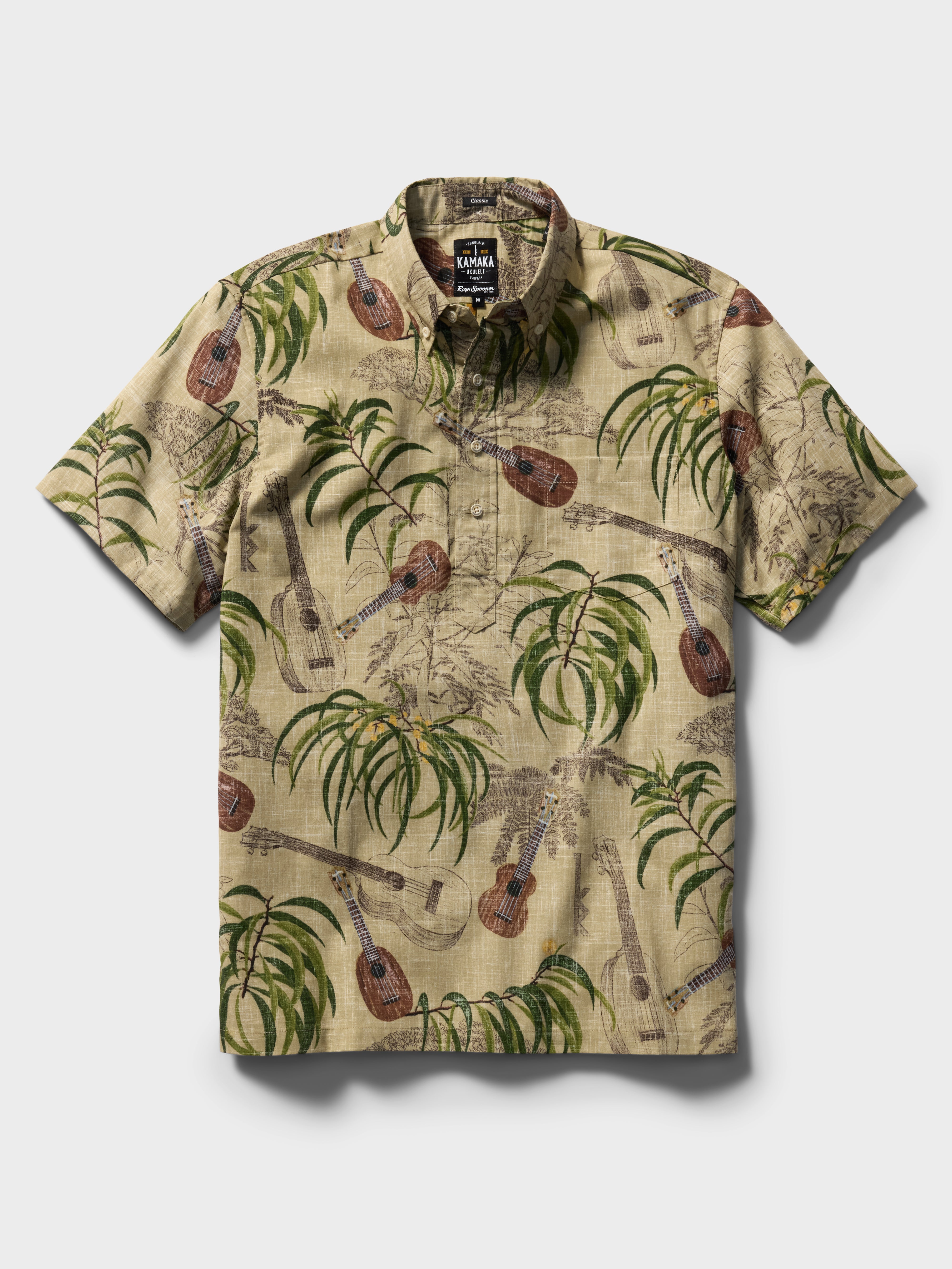 Reyn Spooner KAMAKA UKULELE 110TH ANNIVERSARY PULLOVER in SAND