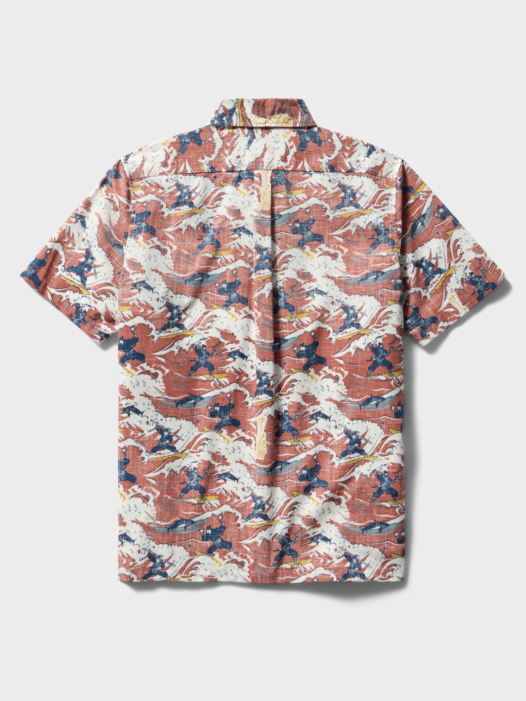 Reyn Spooner SURF NINJAS BUTTON FRONT in RED