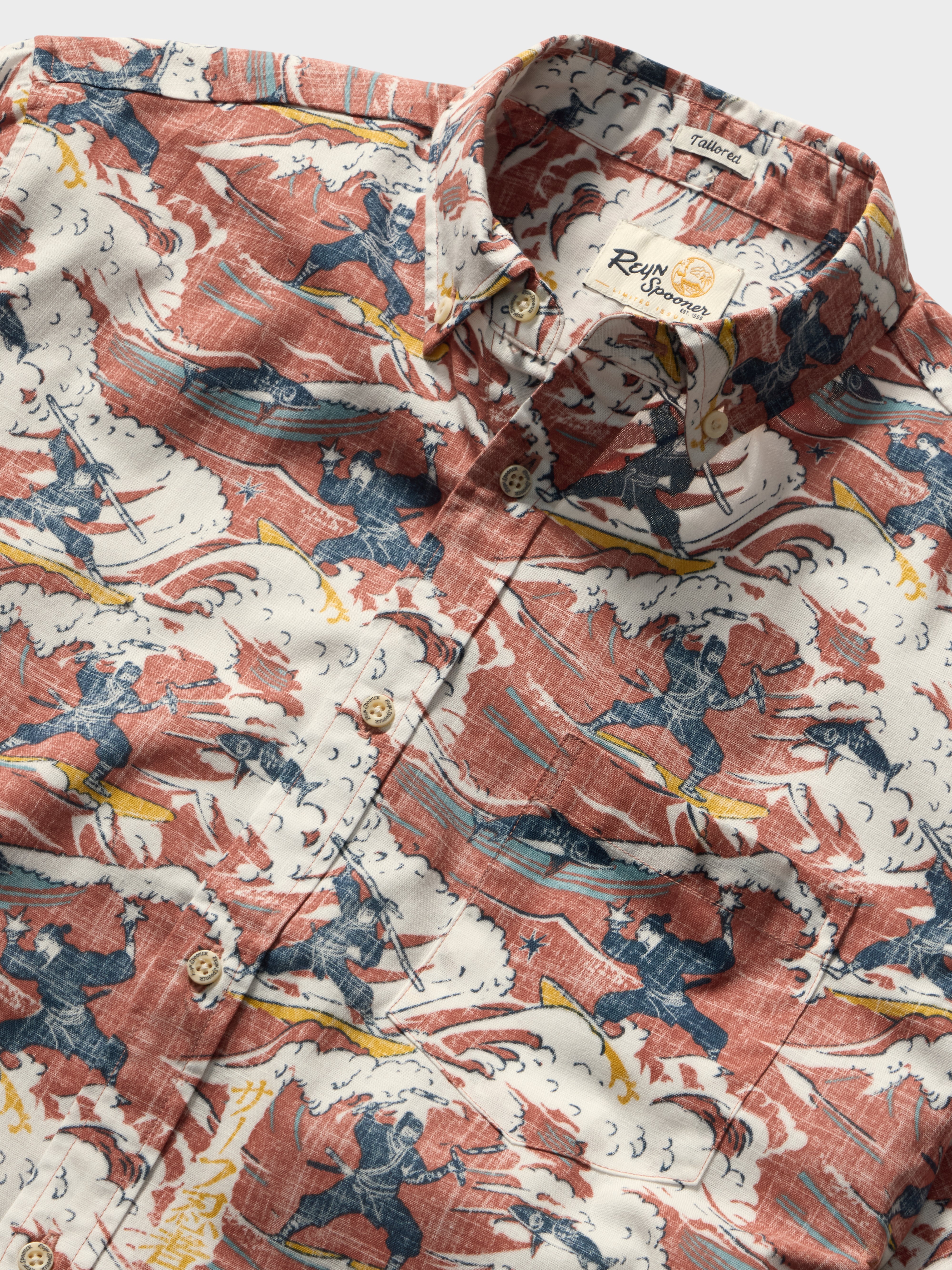Reyn Spooner SURF NINJAS TAILORED in RED