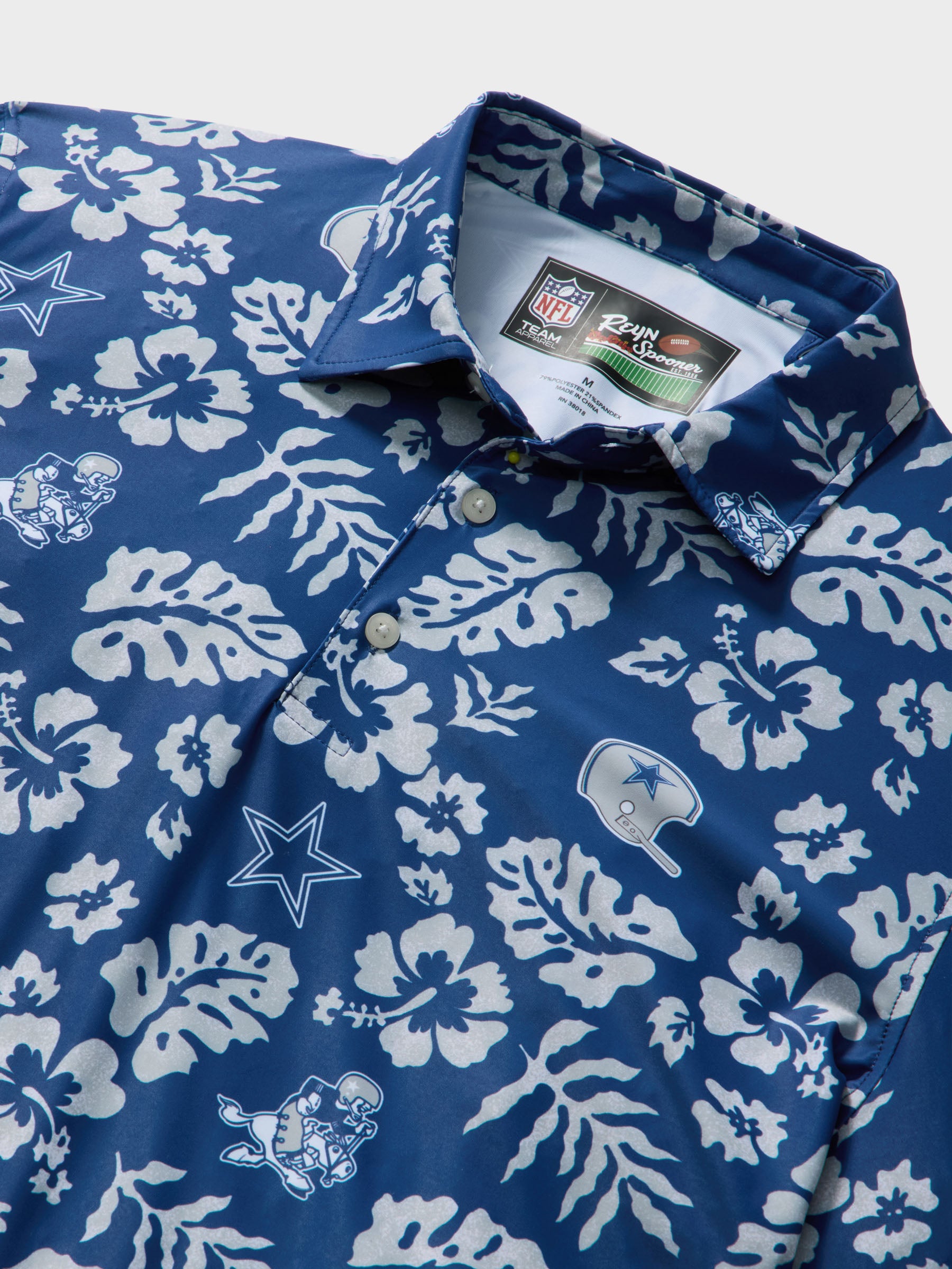 Reyn Spooner DALLAS COWBOYS THROWBACK PERFORMANCE POLO in NAVY