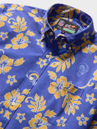 Reyn Spooner LOS ANGELES RAMS THROWBACK PERFORMANCE ALOHA SHIRT in ROYAL