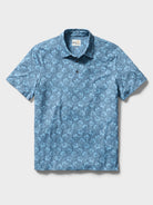 Reyn Spooner BLOSSOM HARMONY PERFORMANCE POLO in MOONLIGHT BLUE