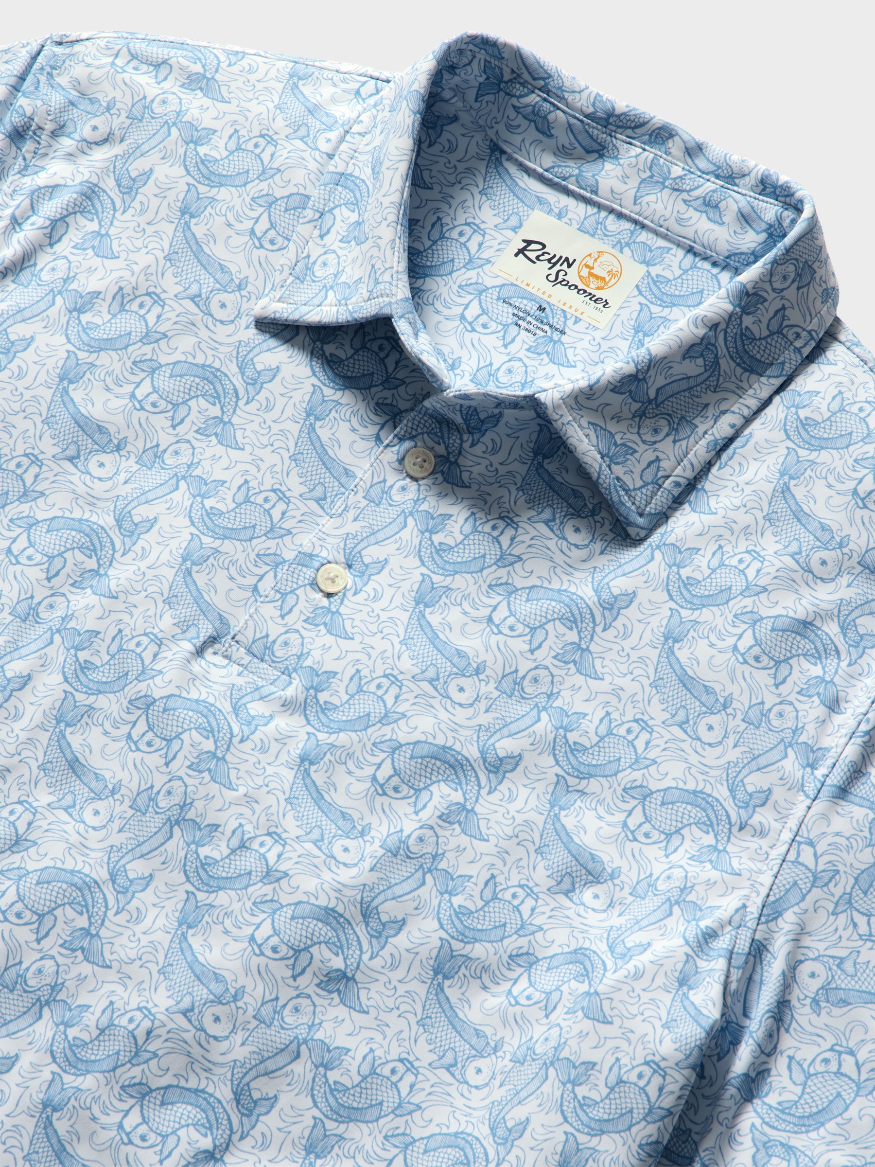 Reyn Spooner KOI POND PERFORMANCE POLO in WHITE