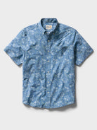 Reyn Spooner BLOSSOM HARMONY PERFORMANCE ALOHA SHIRT in MOONLIGHT BLUE